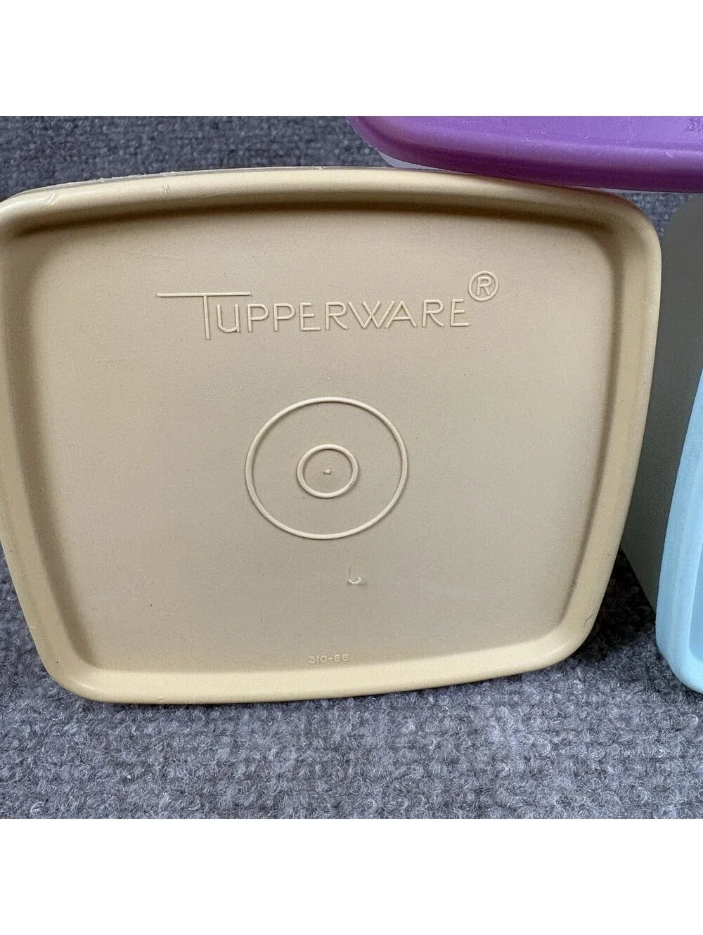 Lot of 3 Vtg Tupperware Pastel Freezer Containers with Lids 311 Storage Organize